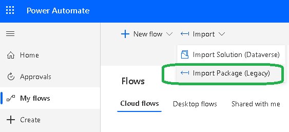 AutoBCC flow - import the flow