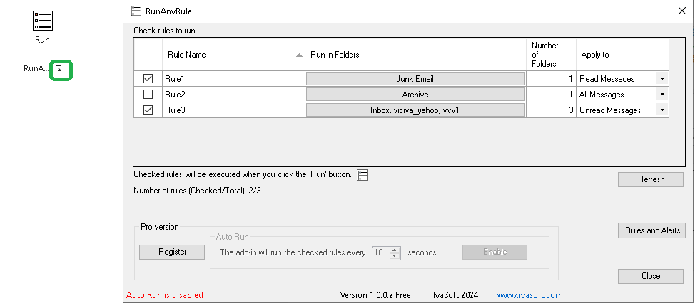 RunAnyRule addin Testing Picture 1
