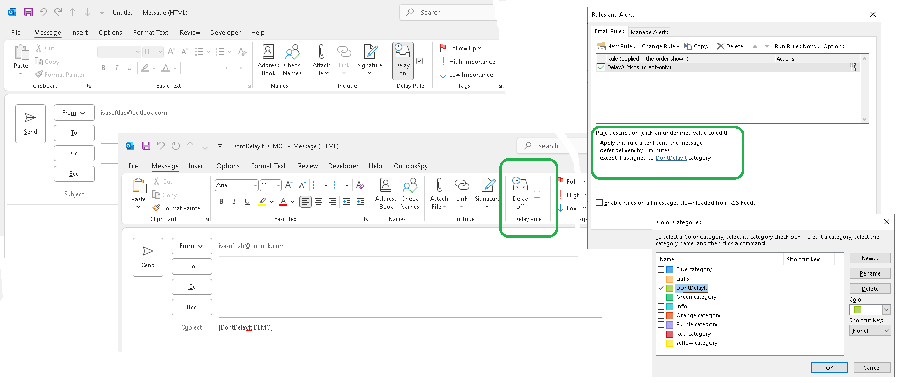 DontDelayIt add-in picture 1